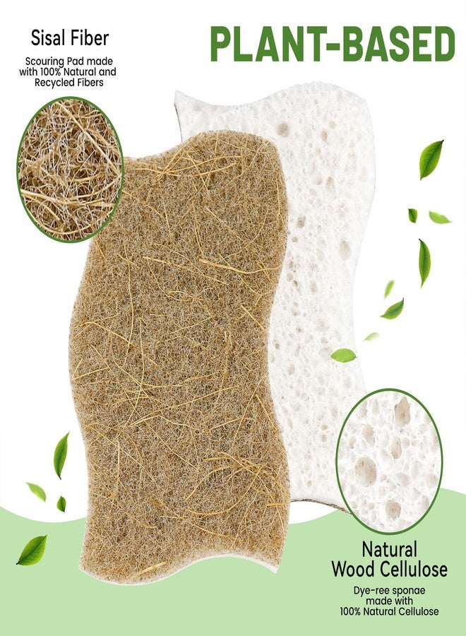LILAC 12 Pack Natural Cellulose Sponges for Dishes - Non-Scratch Kitchen Scrub Sponges - 100% Biodegradable & Eco-Friendly Cleaning Sponges for Non-Stick Cookware, Bathroom & Household - Image 2