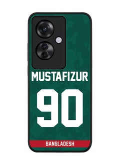 Stylizedd Rugged Black edge case for Oppo Reno11 F / Oppo F25 Pro 5G, Slim fit Flexible Anti Drop Thin Cover - Team Bangladesh Mustafizur Rahman, Jersey No 90  - Image 1
