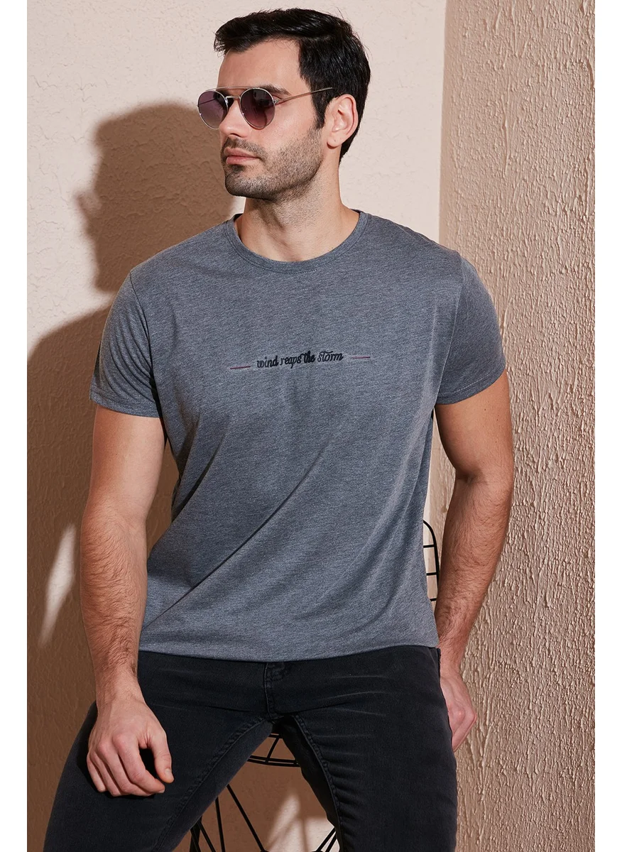 Buratti Cotton Slim Fit Crew Neck T Shirt Men's T Shirt 541WIND