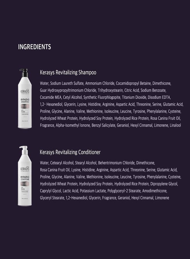 Kerasys Hair Clinic Protein Care System for Thin Limp Hair Rosehip Oil REVITALIZING 20.2 fl oz / 600 ml (Shampoo + Conditioner Set) - Image 4