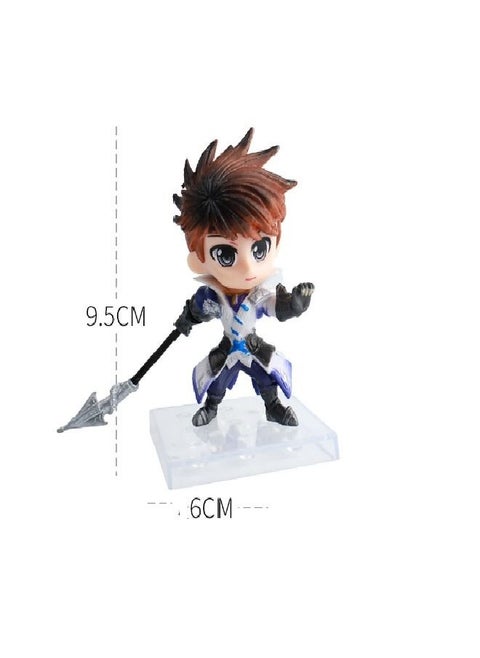 Arena Of Valor Game Zhao Yun Figure Cake Decoration 9.5*6cm