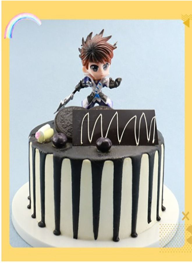 null - Arena Of Valor Game Zhao Yun Figure Cake Decoration 9.5*6cm - Image 1