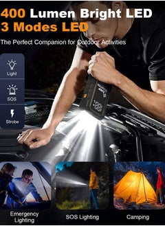 SmartSafe Car Battery Jump Starter Portable 4000A Car Jumper Battery Pack For Up To 10.0l Gas And 8.0l Diesel Engines 12v Jump Box With Usb Ports 5V/2A, Lcd Display Storage Case  - Image 3