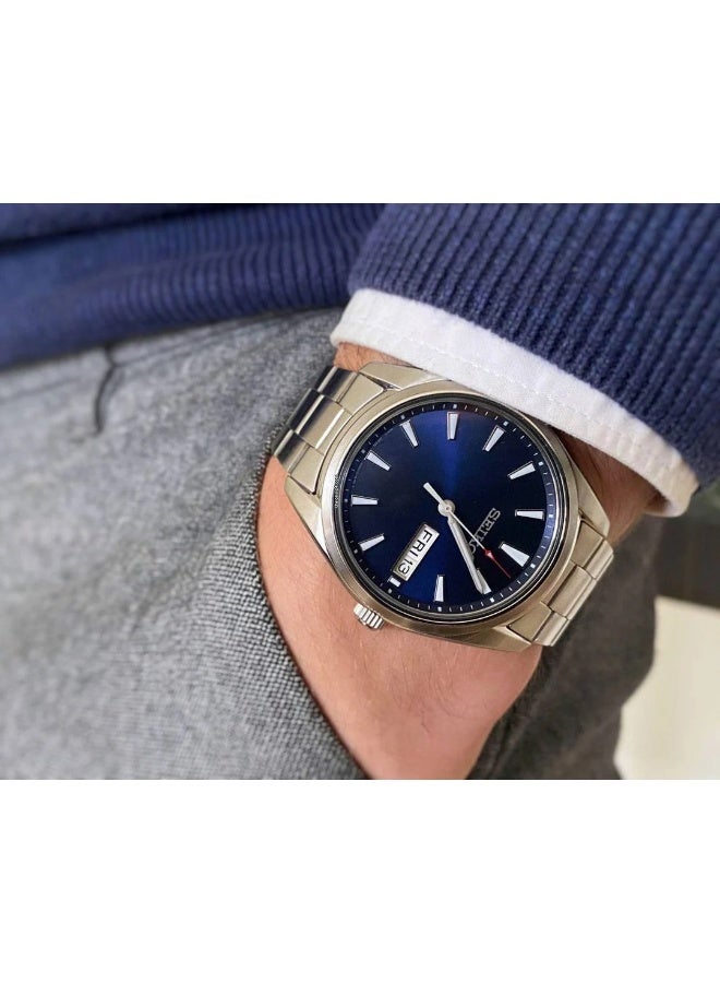 Seiko ساعة كلاسيكية SUR341P1، 40.2 مم قرص أزرق، سوار من الفولاذ المقاوم للصدأ، مقاومة للماء حتى 100 م - Image 2