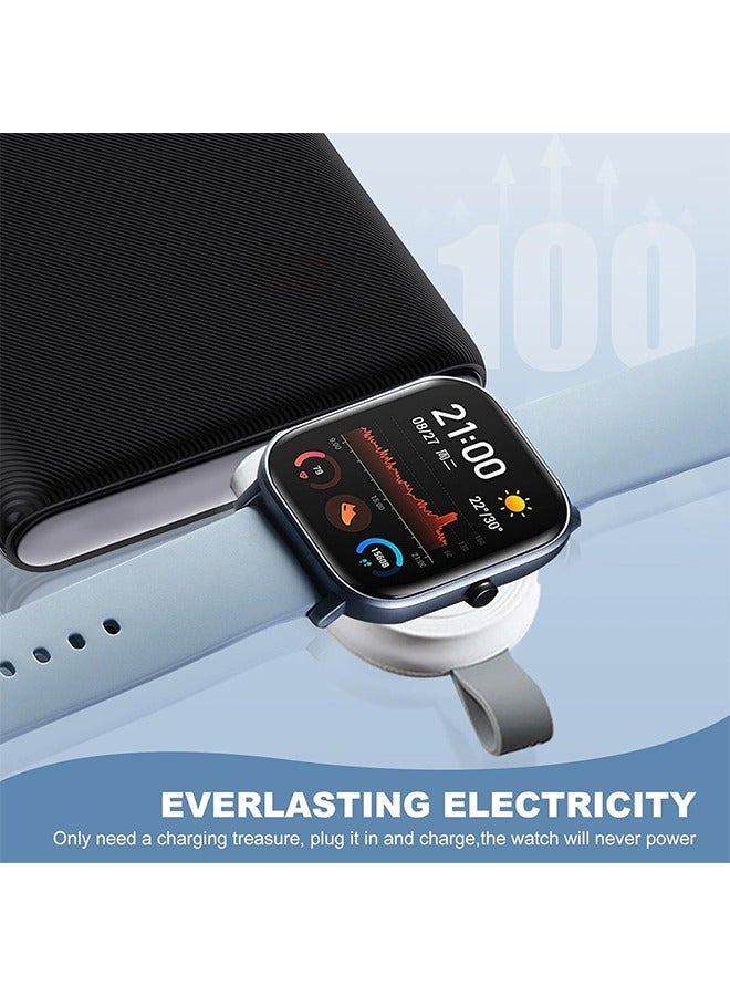 Watch Charger for Apple Watch Series Magnetic Wireless Compact Portable USB Fast Charger Compatible with iWatch 8 7 6 5 4 3 2(White) - Image 2