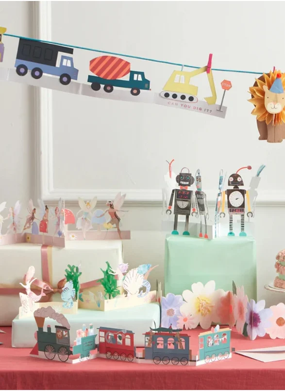 Meri Meri Birthday Train Concertina Card