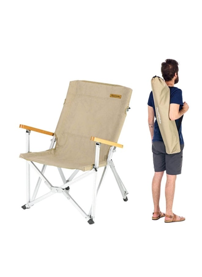 Naturehike - 2019 Shangye Folding Chair | Portable Camping Chair | Lightweight, Foldable Design, Supports 265 Lbs | Black - Khaki - Image 1
