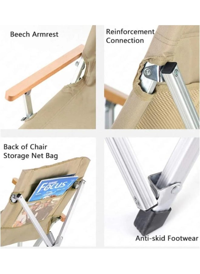 Naturehike - 2019 Shangye Folding Chair | Portable Camping Chair | Lightweight, Foldable Design, Supports 265 Lbs | Black - Khaki - Image 1