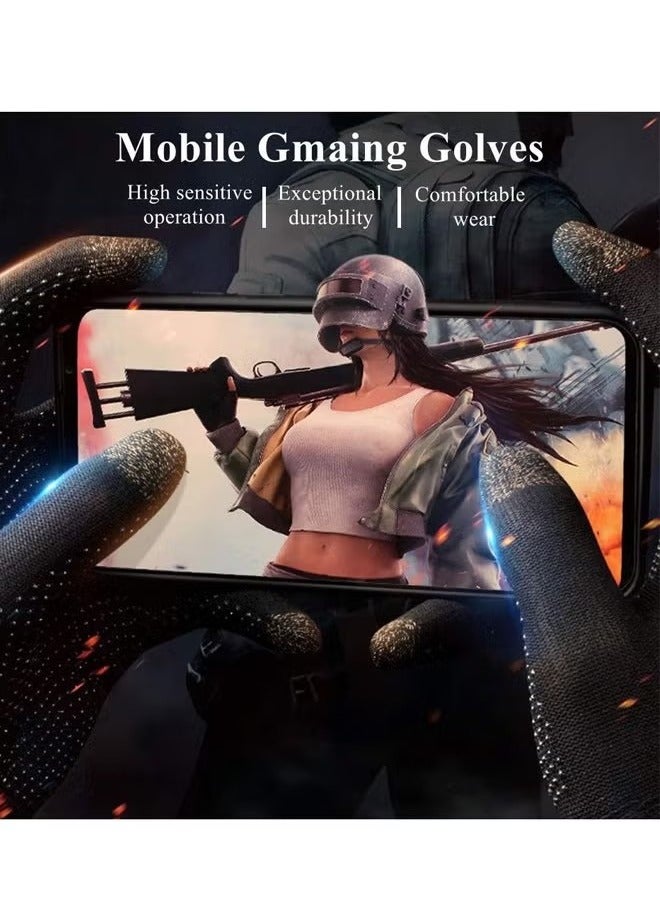 ZVEV Game Gloves for Gaming Mobile Game Controllers Finger Gloves Set, Sweat-proof and Breathable, High-sensitivity, Suitable for PUBG Touch Screen Games  - Image 2