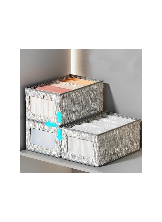 Green Tiger Wardrobe Clothes Organizer,4 Pack Drawer Organizers and Clothes Storage Boxes,26L Foldable Closet Organizer Bins Clothes Storage Baskets for Clothing,Jeans,Toys & Books,Wardrobe Organizer - Image 2