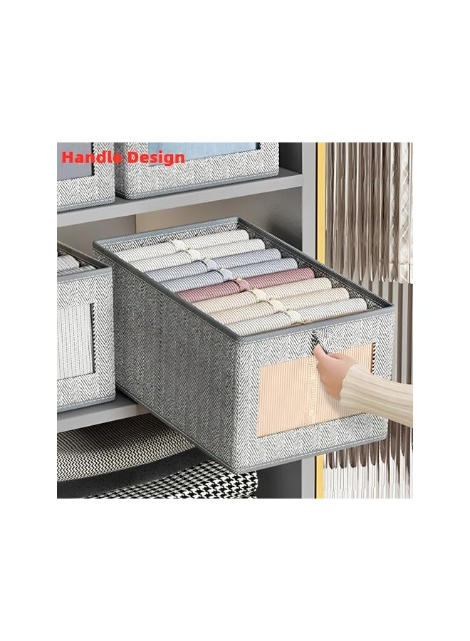 Green Tiger Wardrobe Clothes Organizer,4 Pack Drawer Organizers and Clothes Storage Boxes,26L Foldable Closet Organizer Bins Clothes Storage Baskets for Clothing,Jeans,Toys & Books,Wardrobe Organizer - Image 4