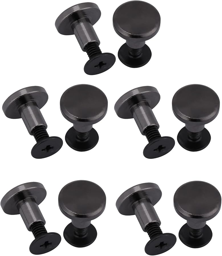 اصنعها بنفسك: مسامير برشام نحاسية مسطحة الرأس 8 ملم لإكسسوارات أحزمة الحقائب والأمتعة - Image 3