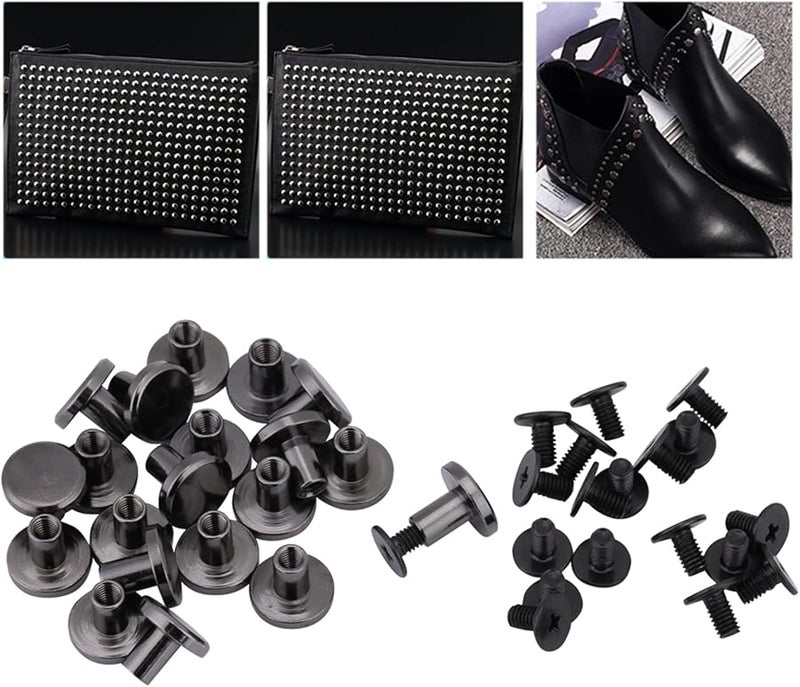 اصنعها بنفسك: مسامير برشام نحاسية مسطحة الرأس 8 ملم لإكسسوارات أحزمة الحقائب والأمتعة - Image 4