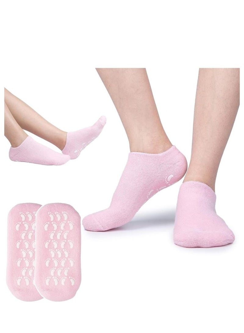 ترطيب وردي، وتنعيم، وإصلاح البشرة المتشققة، وعلاج ترطيب البشرة، جل كامل، زيت الجوجوبا، فيتامين E، جوارب سبا، تنعيم البشرة الجافة المتشققة، بطانة جل مملوءة بالزيوت العطرية والفيتامينات - Image 1