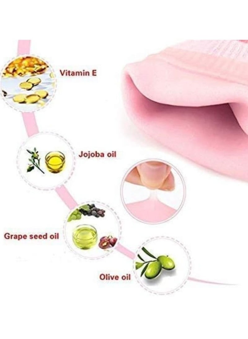 ترطيب وردي، وتنعيم، وإصلاح البشرة المتشققة، وعلاج ترطيب البشرة، جل كامل، زيت الجوجوبا، فيتامين E، جوارب سبا، تنعيم البشرة الجافة المتشققة، بطانة جل مملوءة بالزيوت العطرية والفيتامينات - Image 4