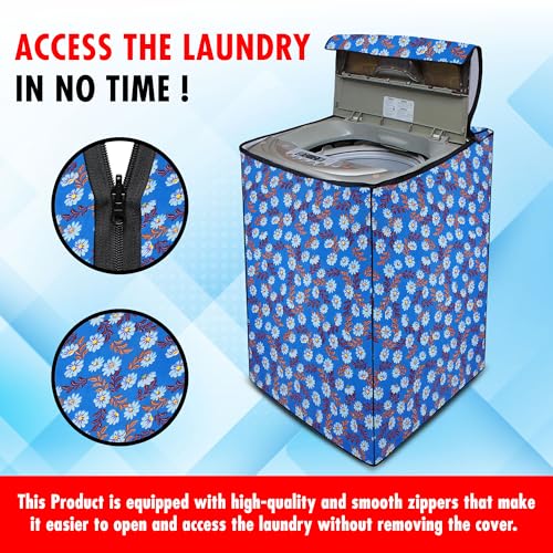 Lithara Top Load Fully Automatic Washing Machine Cover for LG, Samsung, IFB, Whirlpool, Suitable for 8 kg,9 kg & 10 kg - Waterproof, Dustproof Cover (Print-1) - Image 5
