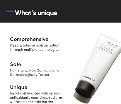 Minimalist Marula Oil 5 Face Moisturizer For Dry Skin With Hyaluronic Acid For Deep Nourishment Hydration For Men Women 50 g Pack of 1 - Image 3