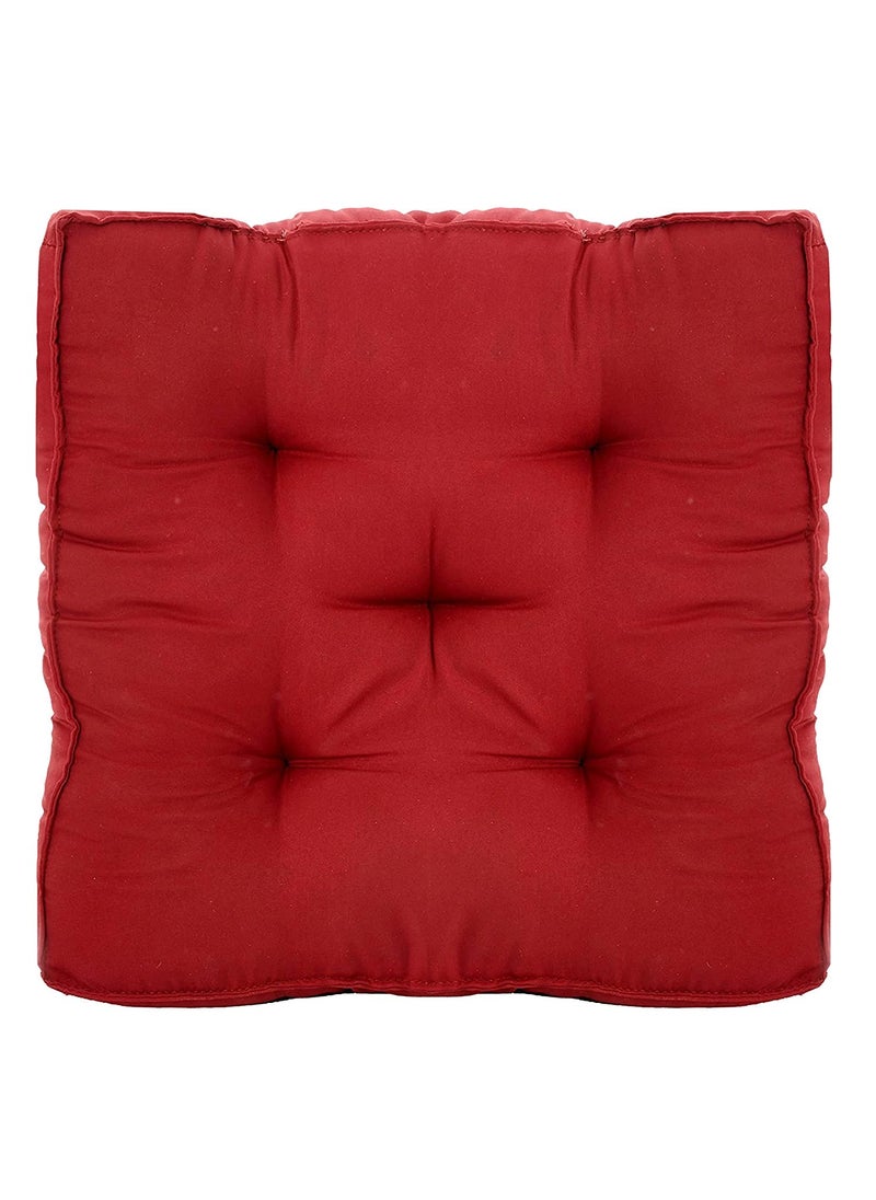 AARON INC AARON INC 1 Pcs Microfiber Square Chair PadCushion 45x45 cm Seat Cushions with Thick Cotton Filler Large Size for Sitting Pooja Dining Table Office Car Outdoor Red  - Image 1
