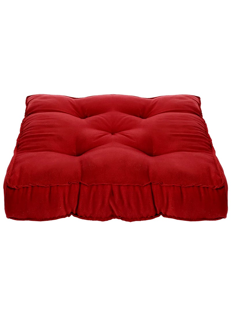 AARON INC AARON INC 1 Pcs Microfiber Square Chair PadCushion 45x45 cm Seat Cushions with Thick Cotton Filler Large Size for Sitting Pooja Dining Table Office Car Outdoor Red  - Image 3
