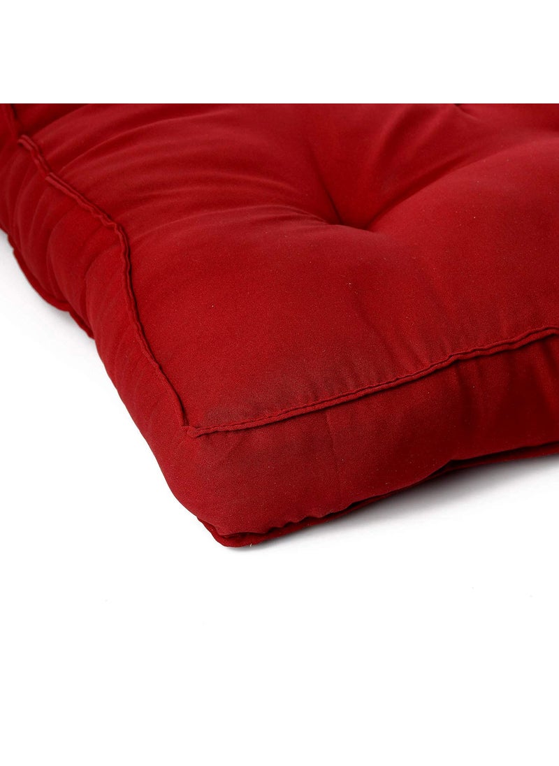 AARON INC AARON INC 1 Pcs Microfiber Square Chair PadCushion 45x45 cm Seat Cushions with Thick Cotton Filler Large Size for Sitting Pooja Dining Table Office Car Outdoor Red  - Image 4