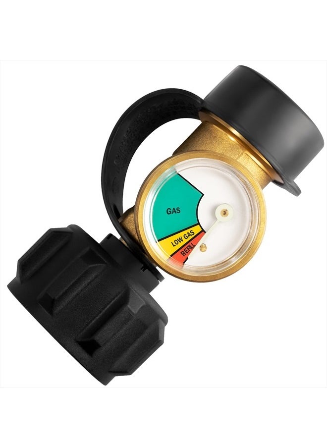 DOZYANT - Propane Tank Gauge Level Indicator Leak Detector Gas Pressure Meter Universal for RV Camper, Cylinder, BBQ Gas Grill, Heater and More Appliances-Type 1 Connection - Image 1