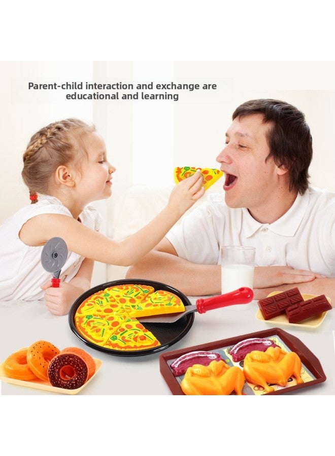 Children Play House Barbecue Toys Simulation Food Puzzle Baby DIY Kitchen Boys And Girls Cooking Suit-Color:Chinese And Western Food 36-piece Set (color Box) - Image 4