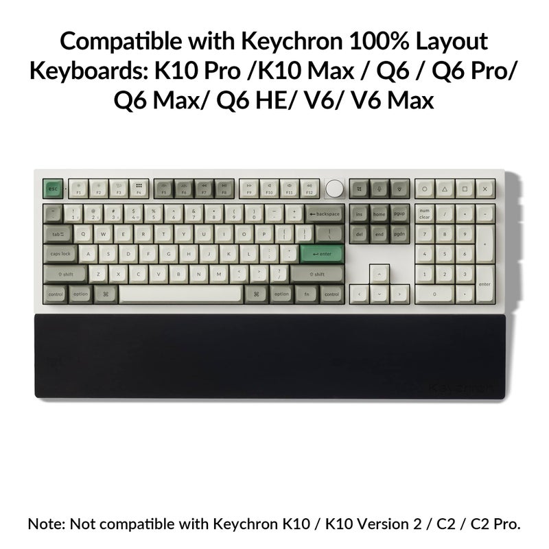 Keychron Silicone Wrist Rest for Keychron K10 Pro / K10 Max/ K10 HE / Q6 / Q6 Pro / Q6 Max / Q6 HE / V6 / V6 Max, 17.6" Non-Slip Palm Rest, 100% Full-Sized Mechanical Keyboards Support with Typing Pain Relief - Image 2