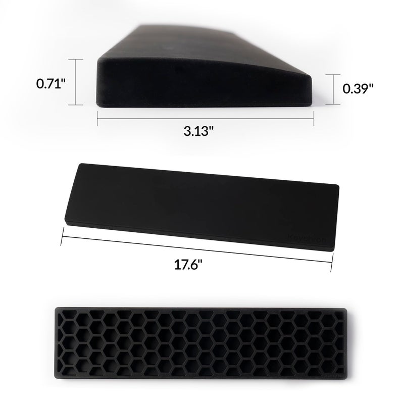 Keychron Silicone Wrist Rest for Keychron K10 Pro / K10 Max/ K10 HE / Q6 / Q6 Pro / Q6 Max / Q6 HE / V6 / V6 Max, 17.6" Non-Slip Palm Rest, 100% Full-Sized Mechanical Keyboards Support with Typing Pain Relief - Image 3