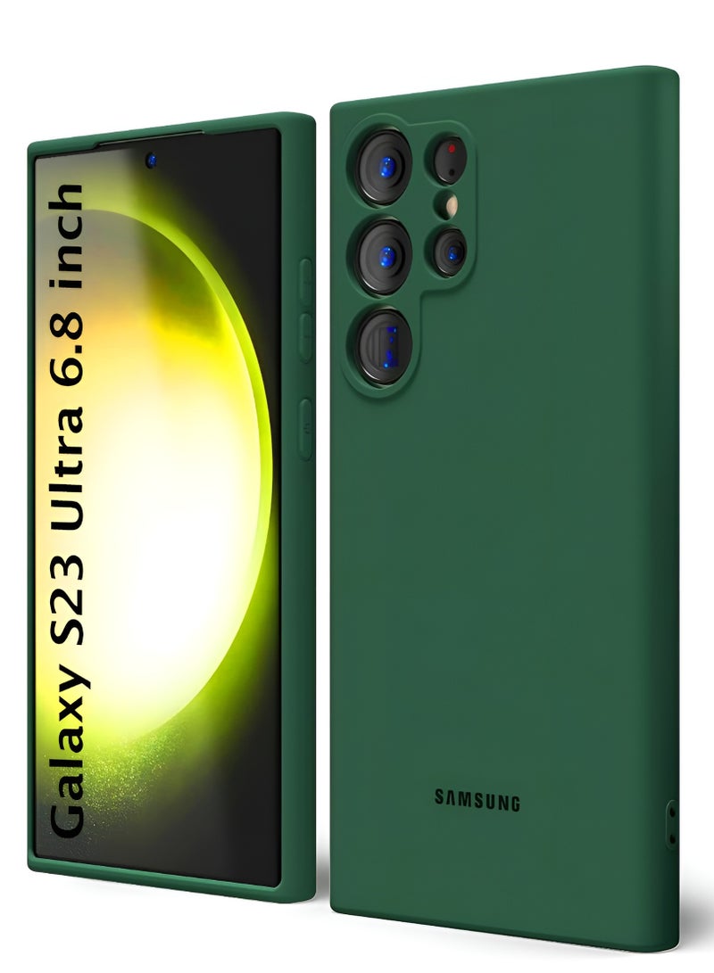 BORTONY Samsung Galaxy S23 Ultra Cover Liquid Soft Gel Rubber Anti Scratch Genuine Silicone Phone Case for Galaxy S23 Ultra 6.8 inch - Image 1