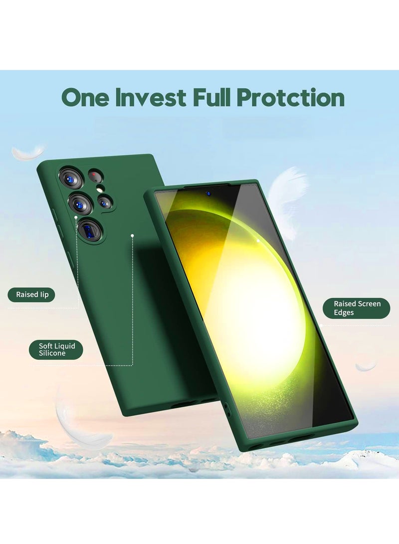 BORTONY Samsung Galaxy S23 Ultra Cover Liquid Soft Gel Rubber Anti Scratch Genuine Silicone Phone Case for Galaxy S23 Ultra 6.8 inch - Image 4