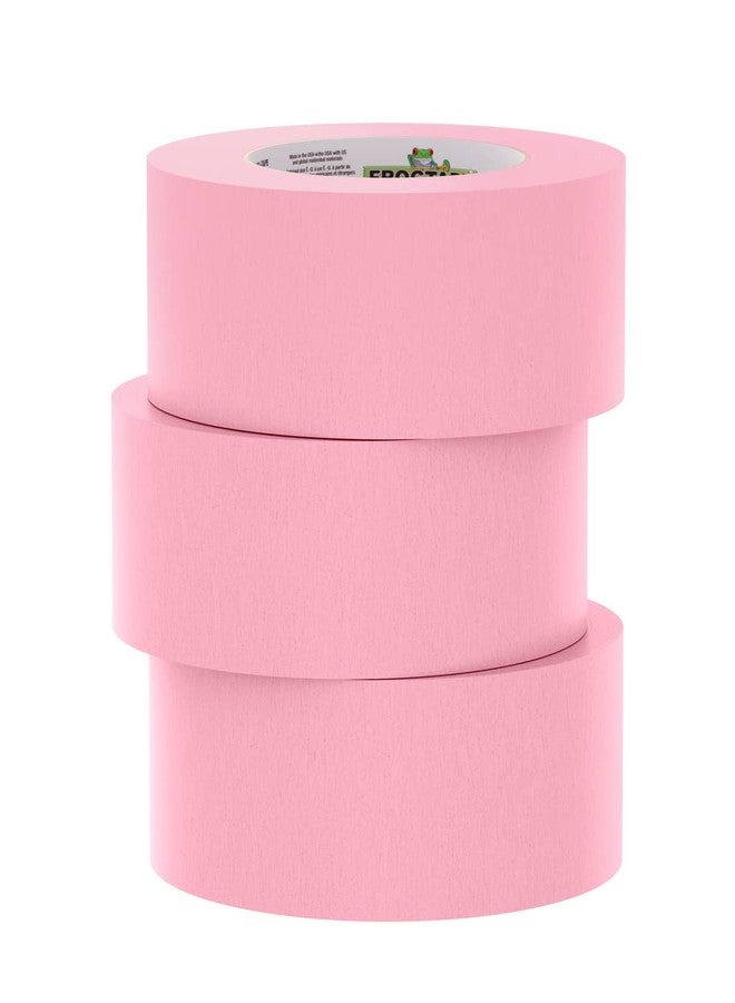 FrogTape 325 Pink High Temperature Performance Grade Masking Tape, Medium-High Adhesion, 48mm x 55m, 3 Rolls per Pack - Image 2
