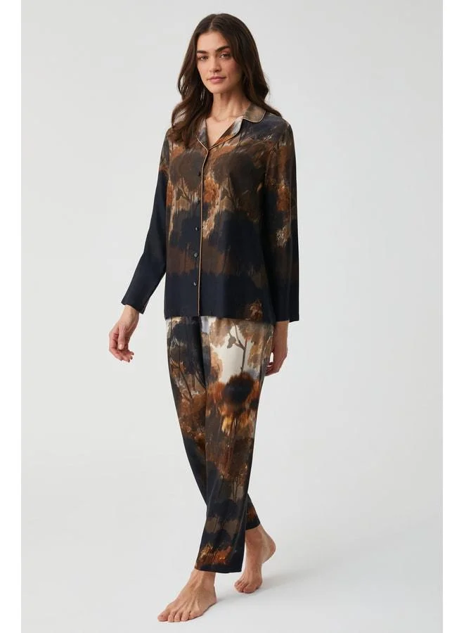 Penye Mood Patterned shirt set
