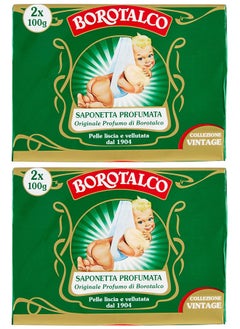 Borotalco Roberts: Set of 4 Borotalco® Scented Soaps, Vintage Edition (Baby Picture) * 3.5 Ounces (100g) Packages (Pack of 4) [ Italian Import ]  - Image 1