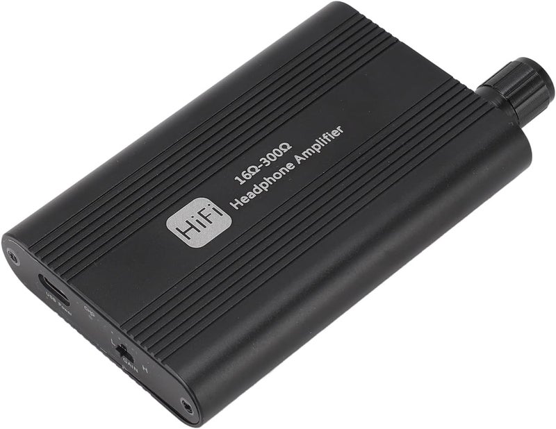Fabater Portable Headphone Amplifier, HiFi Earphone Amp, 16-300 Ohms Impedance, Volume Control, 3.5mm AUX Audio Amplifier for MP3 MP4 Phones Laptops Gaming Consoles - Image 1