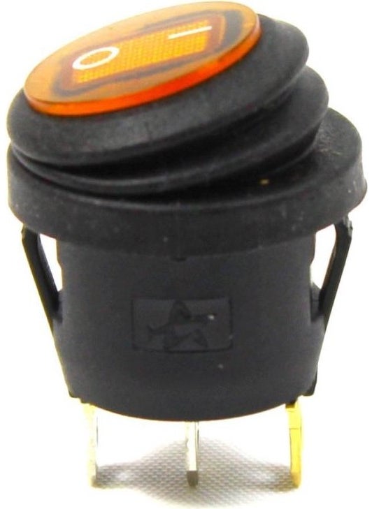 KAMPA Round Bellows Illuminated Switch 50 Pieces Orange, On-Off 3 Pin - Button Push Button Switch  - Image 2