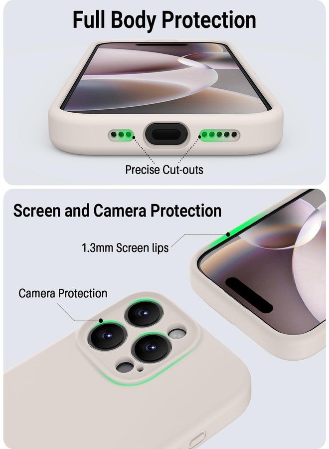 OTOFLY Designed for iPhone 16 Pro Case,[Camera Control Button Coverage][12FT Military-Grade Protection] Silicone Shockproof Slim Cover Women Men 16 Pro Phone Case 6.3 inch, Gravel White - Image 4
