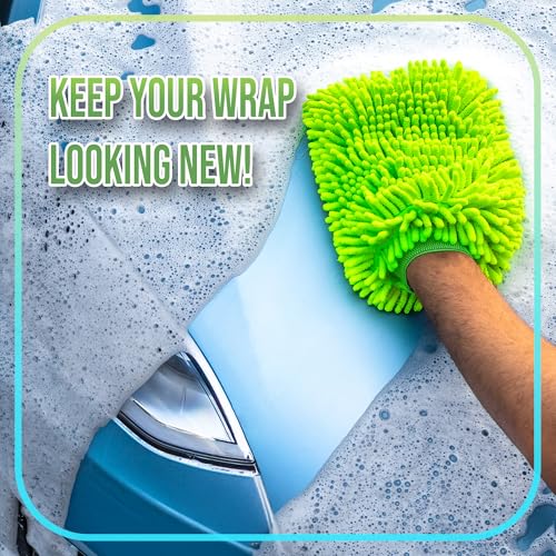 Rev Auto Vinyl Wrap Car Wash Soap Kit - Includes 64oz Car Wash Soap For Vinyl Wrap & Microfiber Wash Mitt | Works in Foam Cannon & Bucket Washes | pH-Balanced, Safe For All Finishes - Image 3