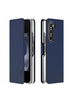 araree Araree Bonnet Diary Samsung Galaxy Z Fold 5 Case with Card Holder, PU Leather Flip Folio Case Closure, Embedded PC Frame, All-Sided Protection, Rear Camera Protection, Slim & Durable Design – Blue  - Image 1