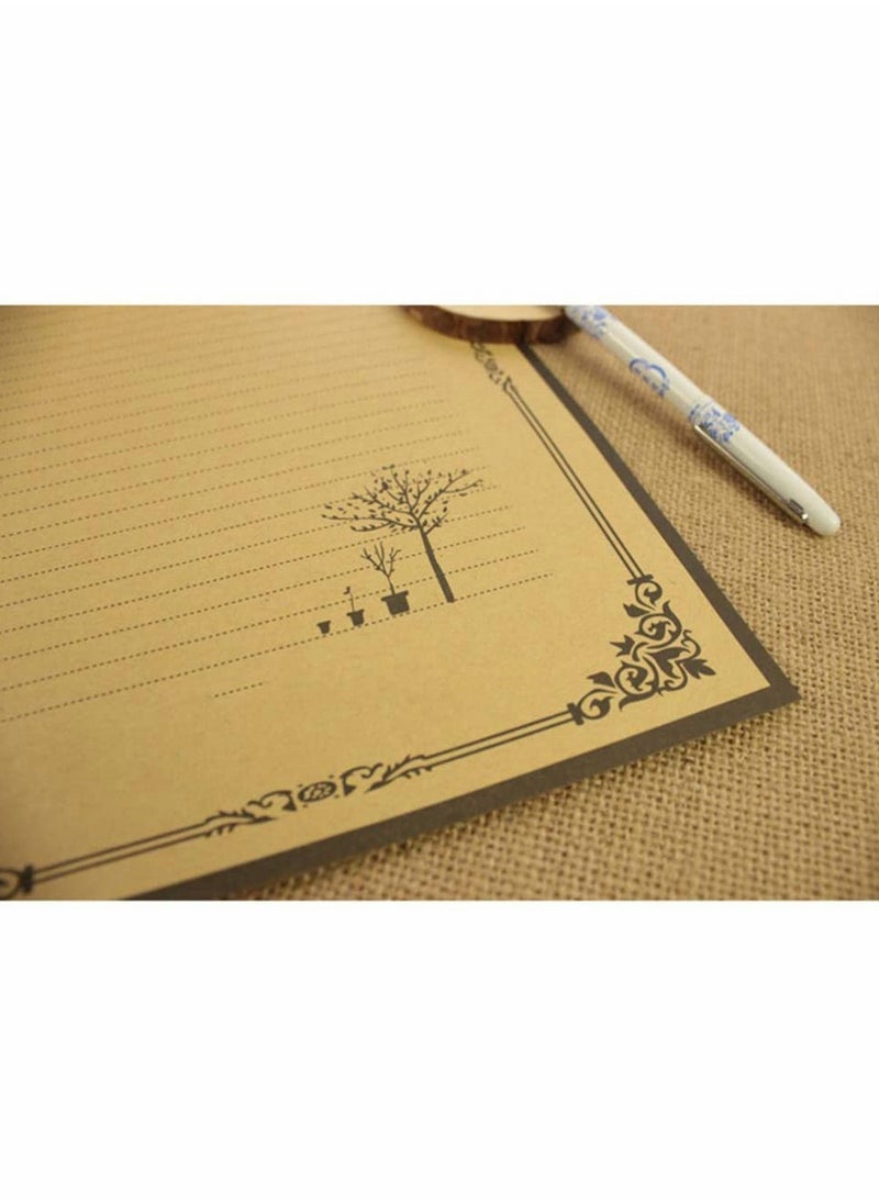 Generic 8 Vintage Lined Stationery Sheets for Letters, Suitable for Poems, Office Notes, Wedding Invites  More (7 x 9In), Elegant Antique Design for All Your Writing Needs  - Image 4