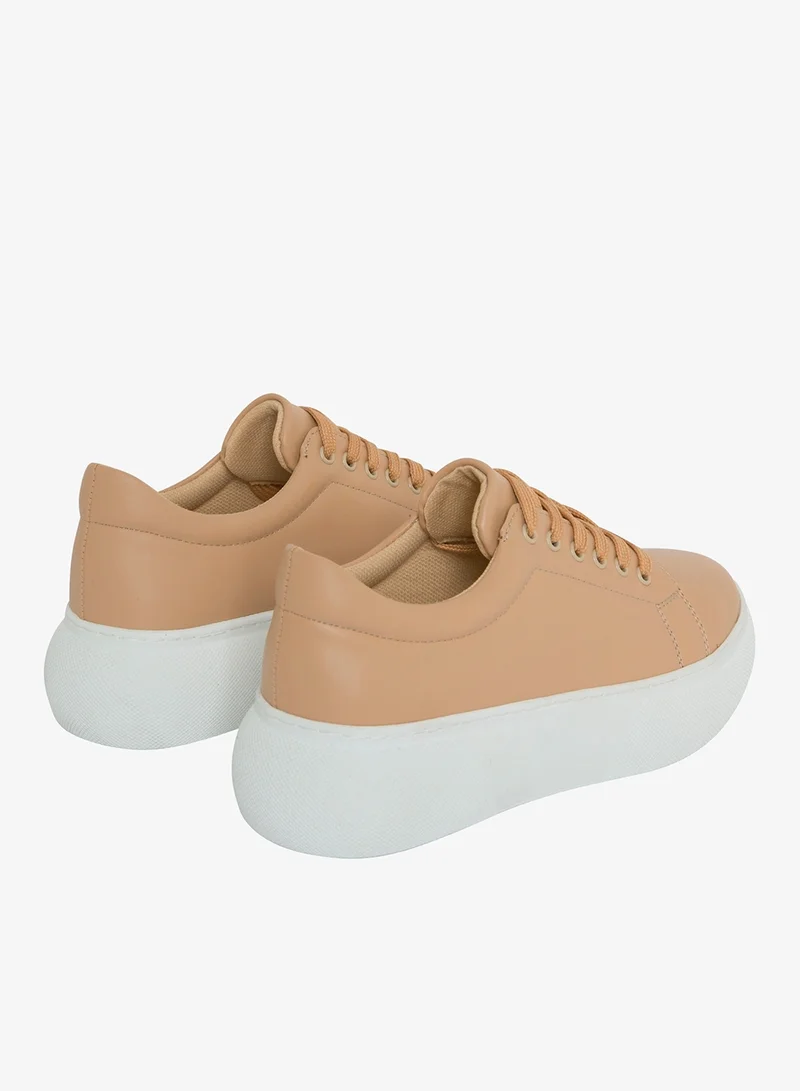 Mumka Beige Beige Sneakers for Women | Best Price UAE