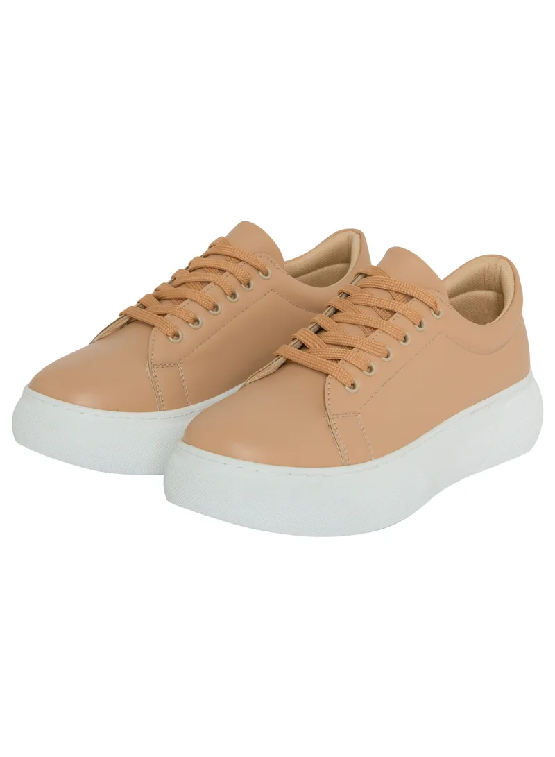 Mumka Beige Beige Sneakers for Women | Best Price UAE