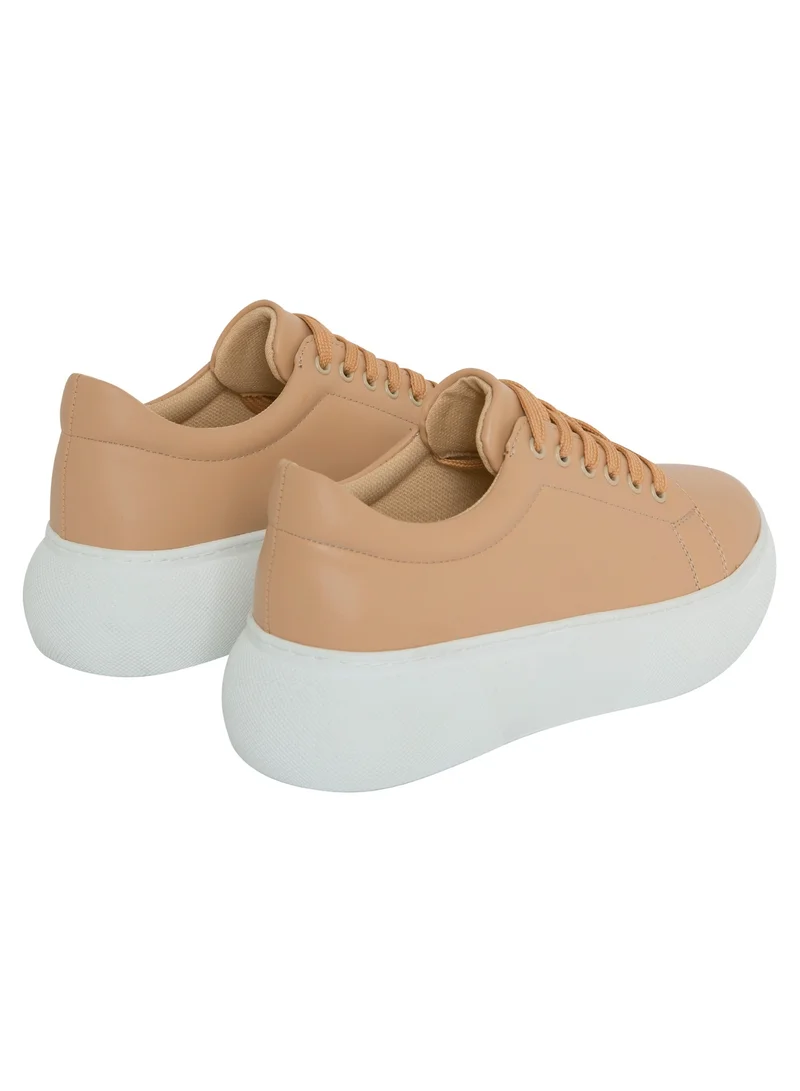 Mumka Beige Beige Sneakers for Women | Best Price UAE