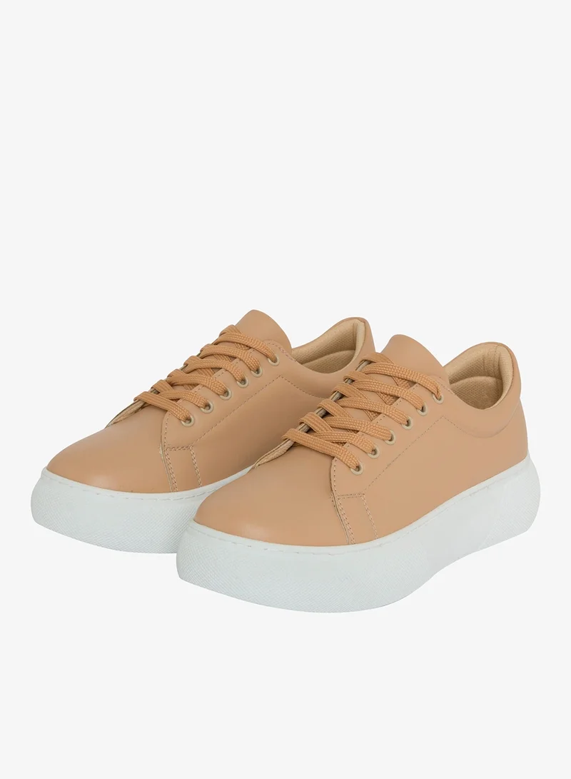 Mumka Beige Beige Sneakers for Women | Best Price UAE