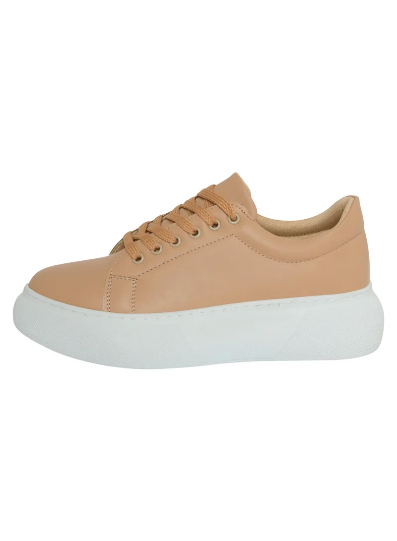 Mumka Beige Beige Sneakers for Women | Best Price UAE