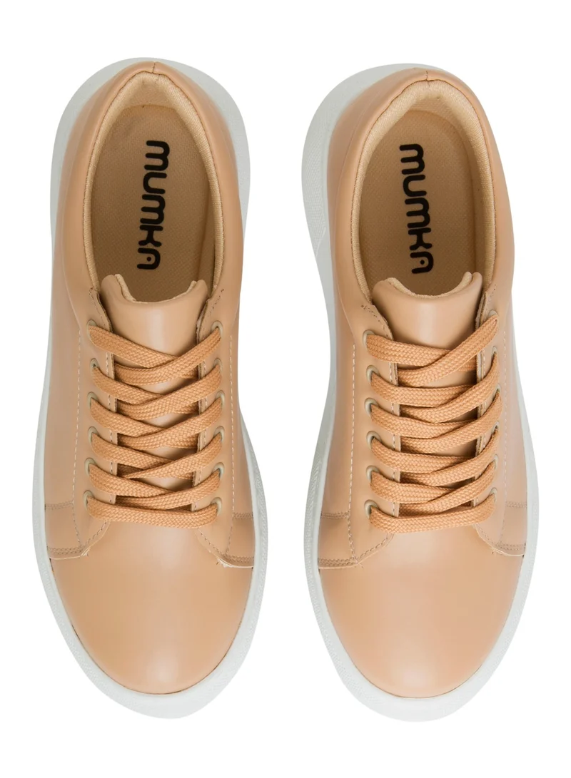 Mumka Beige Beige Sneakers for Women | Best Price UAE