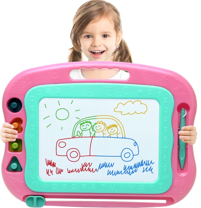 vusum Magnetic Drawing Board Magna Kids Doodle Board,Toddler Toys for Girls Boys 3 4 5 6 7 Year Old,Large Etch A Gifts Sketch Board Colorful Magnet Erasable Pad - Image 1