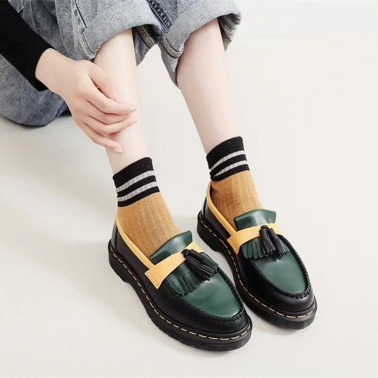 Adrian Tassel Loafers Women'S Genuine Leather Low-Top Shoes Slip-On Women'S Plus Size Round-Toe Casual Shoes For Students - Image 5