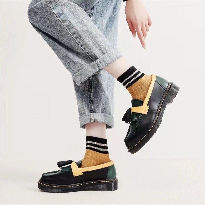 Adrian Tassel Loafers Women'S Genuine Leather Low-Top Shoes Slip-On Women'S Plus Size Round-Toe Casual Shoes For Students - Image 4