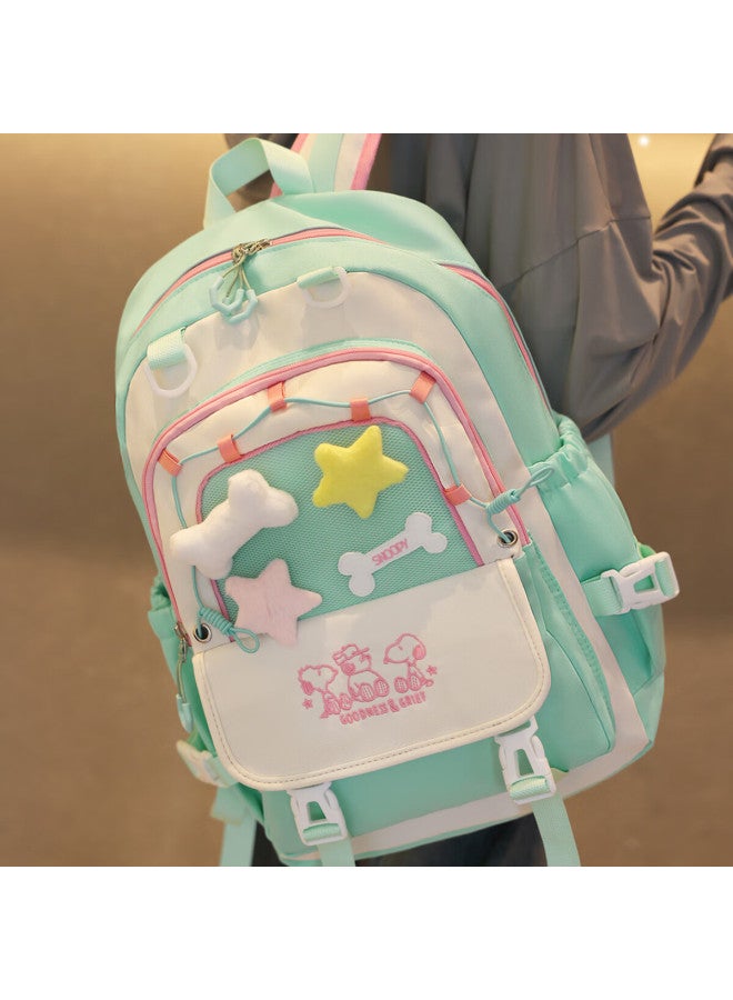 Snoopy Pain Bag Junior High School Student Backpack Female Cute Girl All-match Large Capacity Double Shoulder Bag Backpack Black - Image 2