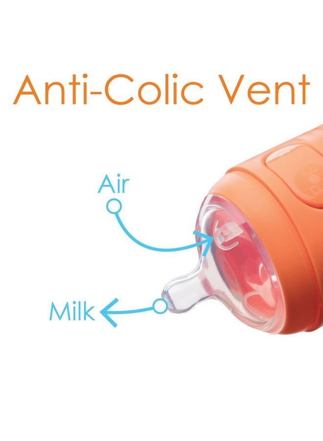 PopYum حلمات مضادة للمغص بتدفق بطيء المرحلة 1، عبوة 2، 0+ أشهر، 100% سيليكون ناعم، حلمة بديلة تشبه الثدي مع قفل طبيعي - Image 4